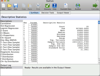 StatCalc Screenshot